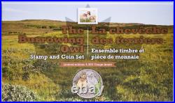2015 Canada $20 Baby Animals Burrowing Owl Coin and Stamp Set, 1 oz Fine Silver