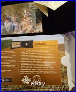 2015 Canada $20 Baby Animals Burrowing Owl Coin and Stamp Set, 1 oz Fine Silver