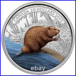 2015 Canada $20 Beaver at Work Pure Silver Coin