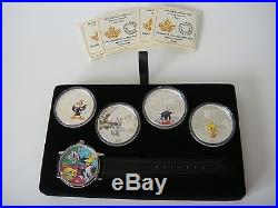 2015 Canada $20 Fine Silver 4-coin And Wrist Watch Set -looney Tunes