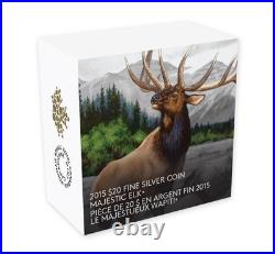 2015 Canada $20 Fine Silver Coin Majestic Elk