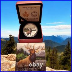 2015 Canada $20 Fine silver coloured coin Majestic Elk