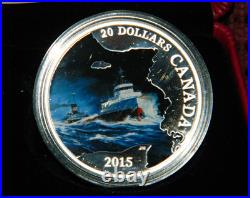 2015 Canada $20 Lost Ships In Canadian Waters S. S. Edmund Fitzgerald Silver Coin