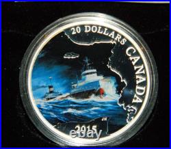 2015 Canada $20 Lost Ships In Canadian Waters S. S. Edmund Fitzgerald Silver Coin