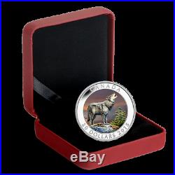 2015 Canada $20 The Wolf 1 oz. Fine Silver Colored Coin (OGP/COA)