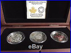 2015 Canada $25 Fine Silver Singing Moon Mask 3 Coin Set