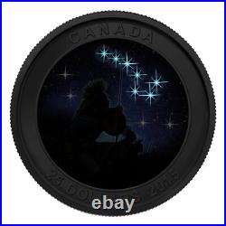 2015 Canada $25 Star Charts The Quest 1 oz glow Pure Silver Coin