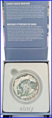2015 Canada 2 troy oz 99.99% Silver $200 CAD Canadian Rugged Mountains OGP RCM