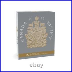 2015 Canada 50c Big Coin Series Coat of Arms 5 oz. Fine Silver Coin