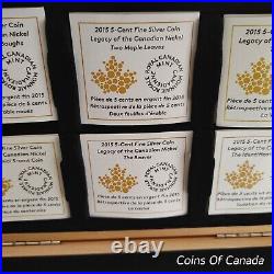 2015 Canada 5 Cent Fine Silver 6 Coin Set Legacy Of The Nickel #coinsofcanada