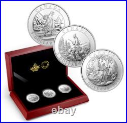 2015 Canada $5 Cornelius Krieghoff, 200th Anniversary Pure Silver 3-Coin Set
