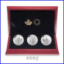 2015 Canada $5 Cornelius Krieghoff, 200th Anniversary Pure Silver 3-Coin Set