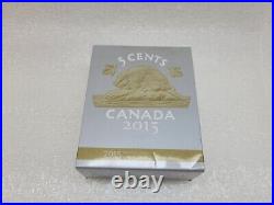 2015 Canada 5oz. 5-cent Big Coin Fine Silver