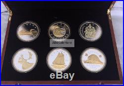2015 Canada Big Coin Series 6-Coin 5 oz Silver Set with Error Gold Plated 50-Cent