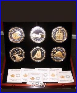 2015 Canada Big Coin Series Set of 6 Coins 5oz. 9999 pure silver. GST Exempt