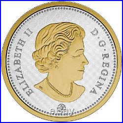 2015 Canada Big Coins Series #3 Bluenose 10 Cents 5 Oz Silver Proof Gold Plated