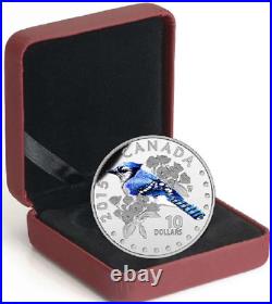 2015 Canada Bird Blue Jay $10 Silver Coin Mint Set. RJ
