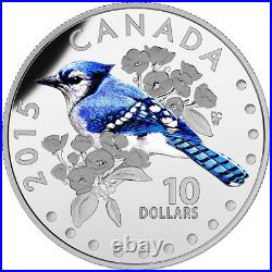 2015 Canada Bird Blue Jay $10 Silver Coin Mint Set. RJ