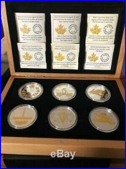 2015 Canada Legacy of the Canadian Nickel Gold Gilted Fine Silver 6-Coin Set