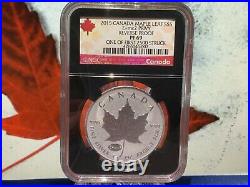 2015? Canada Maple Leaf 1 oz Silver E=mc2 Privy Reverse Proof NGC PF 69