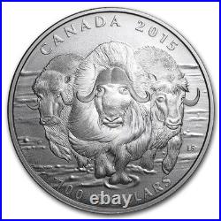 2015 Canada Silver $100 Coin Musk Ox Horse Ancient Dweller 1oz. 9999 OGP