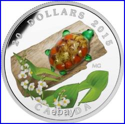 2015 Canada Turtle & Arrowhead Flower Pure Silver 99.99% $20 Coin Mint Set UNC