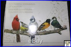 2015 Colorful Songbirds Birds of Canada 5 Coin $10.9999 Silver Set(Musical Box)