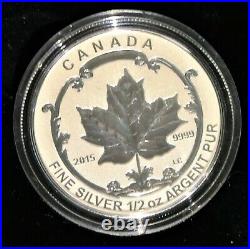 2015 Fine Silver Incuse Fractional Coin Set Canadian Maple Leaf