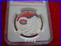 2015 Hockey Montreal Canadiens NHL 1/2 oz Fine Silver $10 Coin NGC PF 70 ER