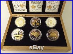 2015 RCM Canada 1oz Fine Silver Gold-Plated 6 Coin set Legacy of Canadian Nickel