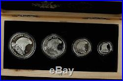 2015 Royal Canada Mint Silver Fractional Set Bald Eagle 4 Coins Total Coa Inc