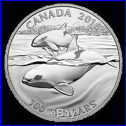 2016 $100 CANADA Orca Whale, FINE. 9999 SILVER COIN (OGP/COA)
