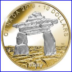 2016 $10 Iconic Canada Inukshuk Pure Silver Coin
