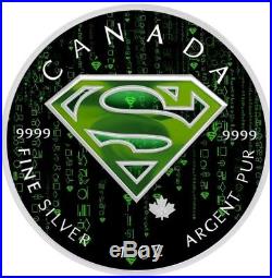 2016 1 Oz Silver 5$ CANADIAN KRYPTONESE SUPERMAN Coin