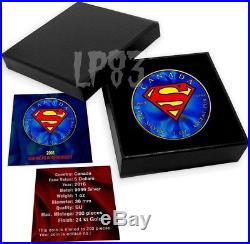 2016 1 Oz Silver Colored SUPERMAN Coin WITH 24K GOLD GILDED