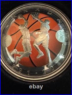 2016 1oz SILVER $25 CANADIAN COIN. 125TH ANNIV OF THE INVENTION OF BASKETBALL