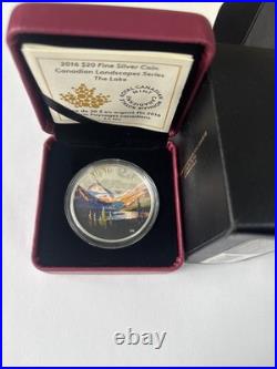 2016 $20 Canadian Landscape Series The Lake Pure Silver Coin