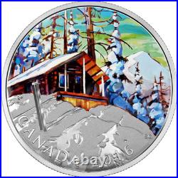 2016 $20 Canadian Landscapes Ski Chalet 1 oz Pure Silver Coin