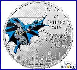 2016 $20 DC Comics Originals Batman THE DARK KNIGHT. 9999 Fine Silver Coin