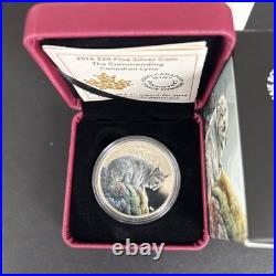 2016 $20 Majestic Animals II Commanding Canadian Lynx 1 oz Pure Silver Coin