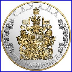 2016 $250 Fine Silver Coin The Arms Of Canada