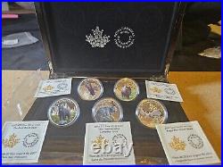 2016 5 coin set RCM 1oz silver coins majestic animals in a custom case with COA
