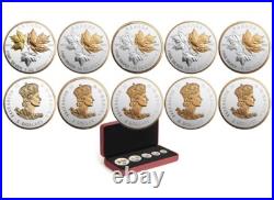 2016 A HISTORIC REIGN Pure Silver Maple Fractional Coin Set RCM Canada