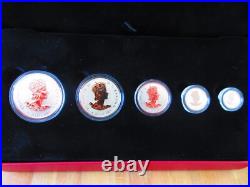 2016 A HISTORIC REIGN Pure Silver Maple Fractional Coin Set RCM Canada
