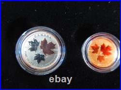 2016 A HISTORIC REIGN Pure Silver Maple Fractional Coin Set RCM Canada