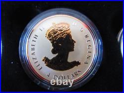 2016 A HISTORIC REIGN Pure Silver Maple Fractional Coin Set RCM Canada