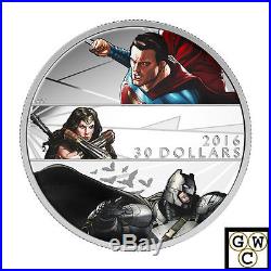 2016 Batman v Superman Dawn of Justice Colorized Proof $30 Silver Coin (17614)