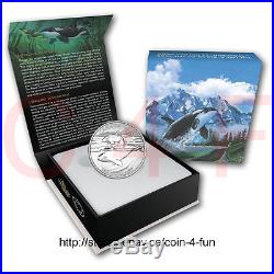 2016 Canada $100 for $100 #8 Wildlife in Motion Orca Whale 1 oz Pure Silver Coin