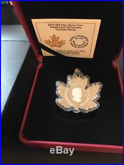 2016 Canada $10 999 Silver Coin, COA, Box. Leaf Shape Geese. (combine Shipping)