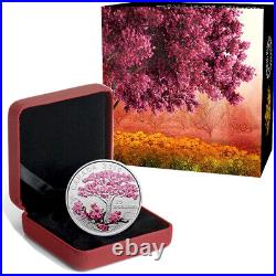 2016 Canada $15 Fine Silver Coin Cherry Blossoms